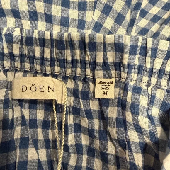 NWT Doen Emmaretta blue gingham medium - Picture 4 of 7